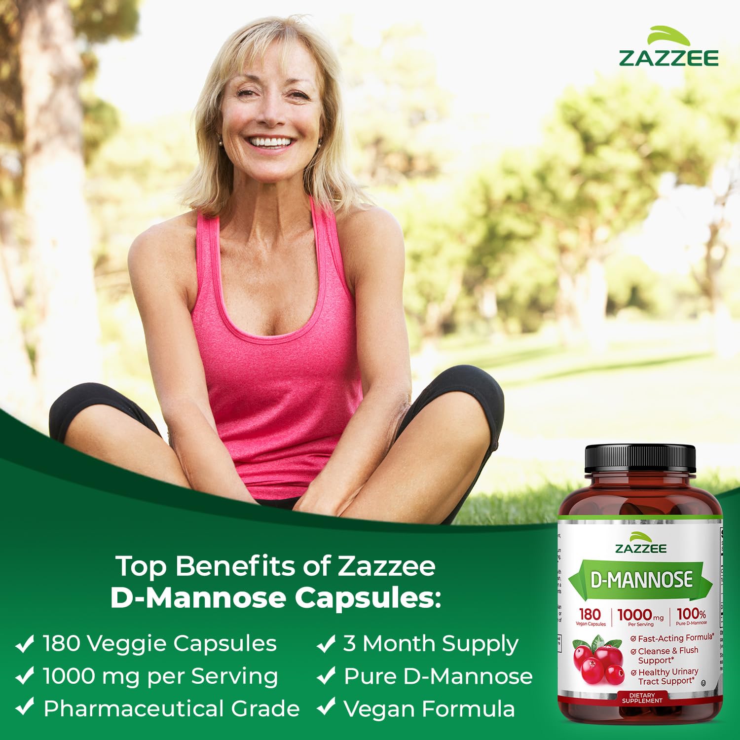 Imported USA premium pure D-Mannose capsules for bladder health care
