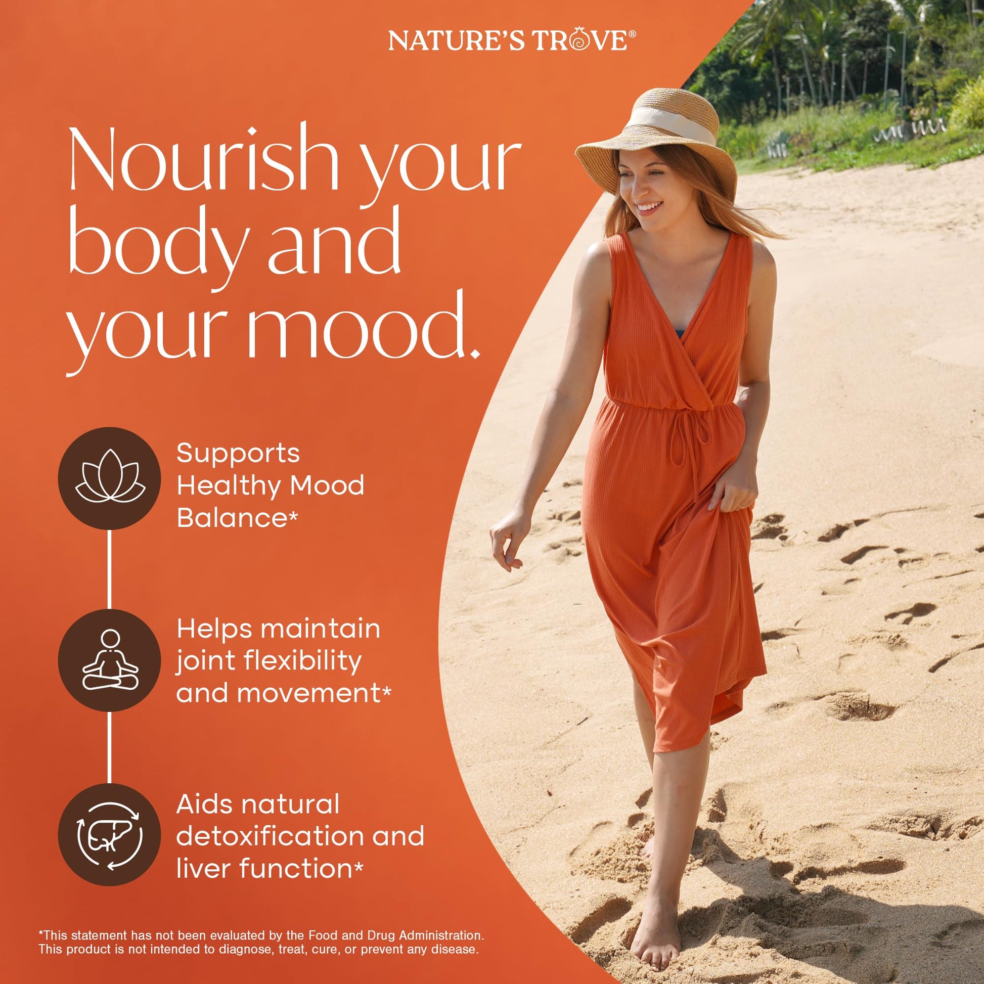 Side view of Nature's Trove SAM-e supplement boxes showing nutritional facts