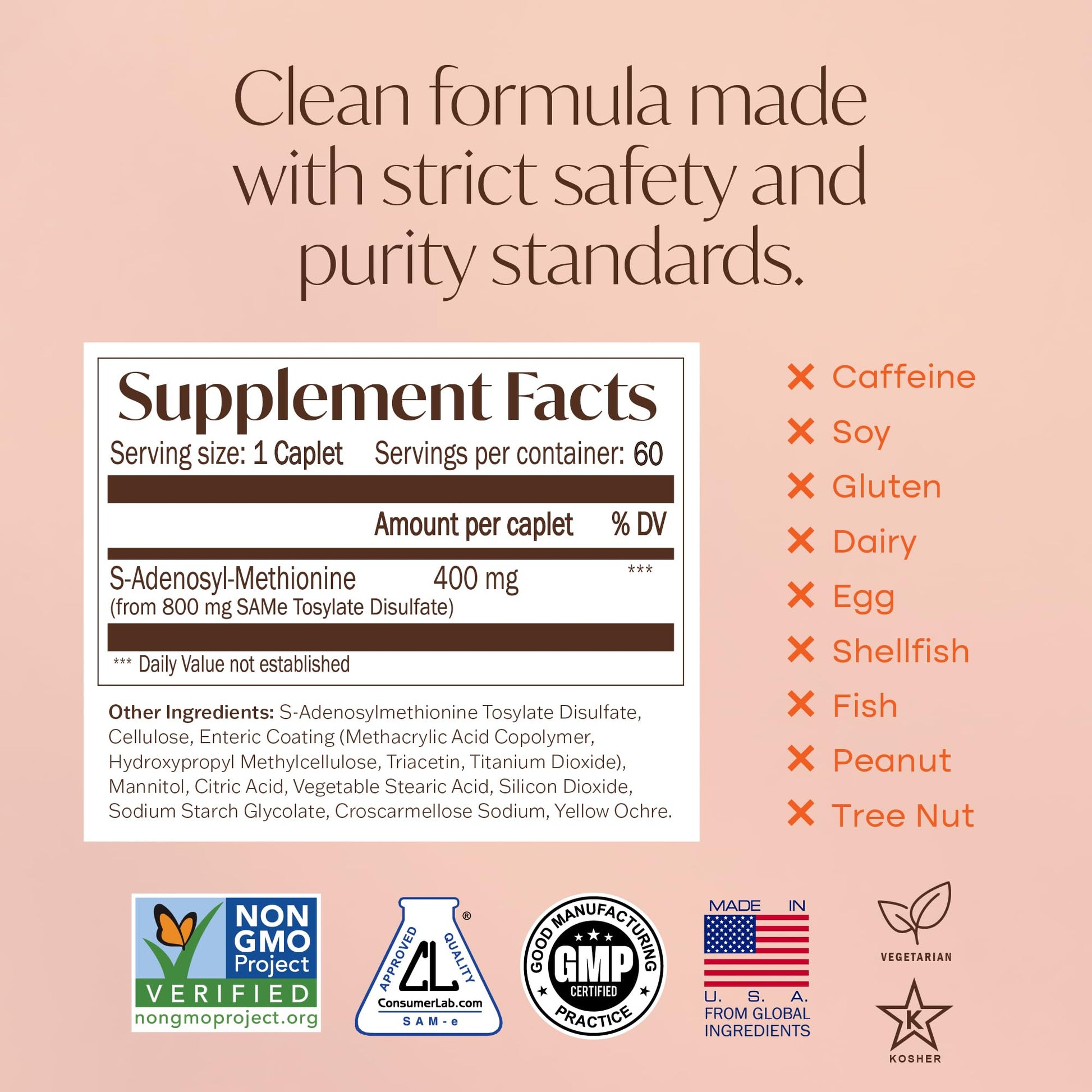 Nature's Trove SAM-e 120 caplets value pack contents