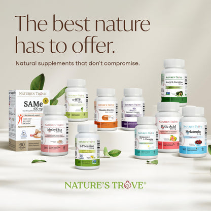 Nature's Trove SAM-e supplement packaging for mood and joint health
