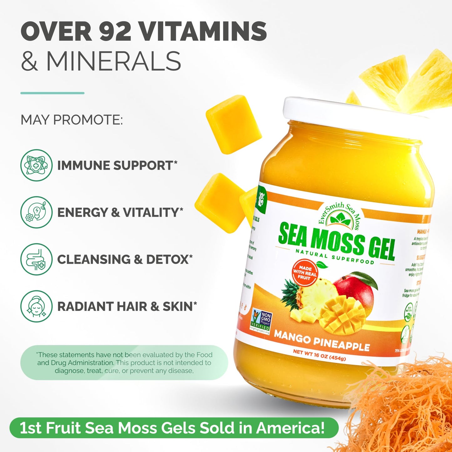 Texture of EverSmith Organics Mango Pineapple sea moss gel