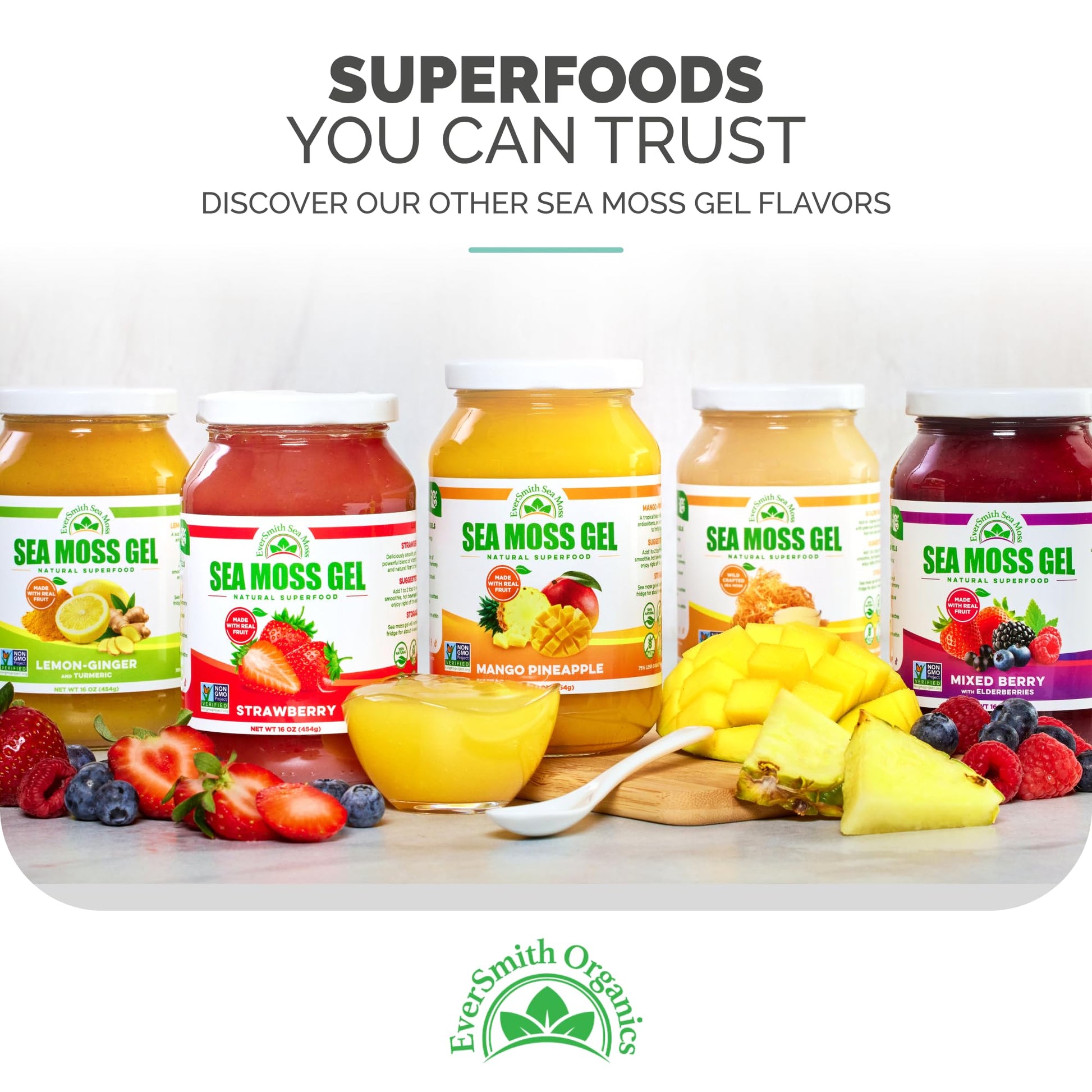 EverSmith Organics sea moss gel serving suggestion in a bowl