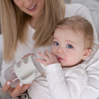 Educational packaging of Dr. Brown's milestones sippy bottle set