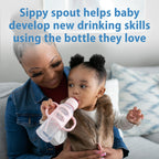Two pack Dr. Brown's narrow sippy bottles with silicone handles