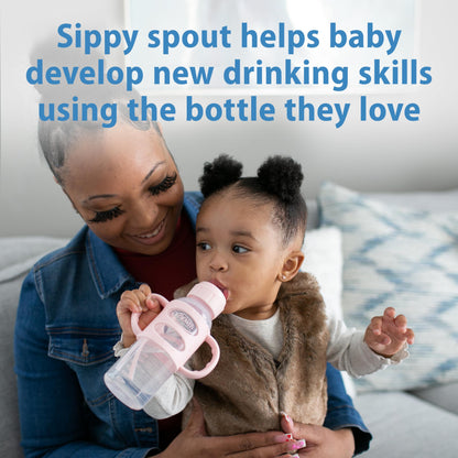 Two pack Dr. Brown's narrow sippy bottles with silicone handles