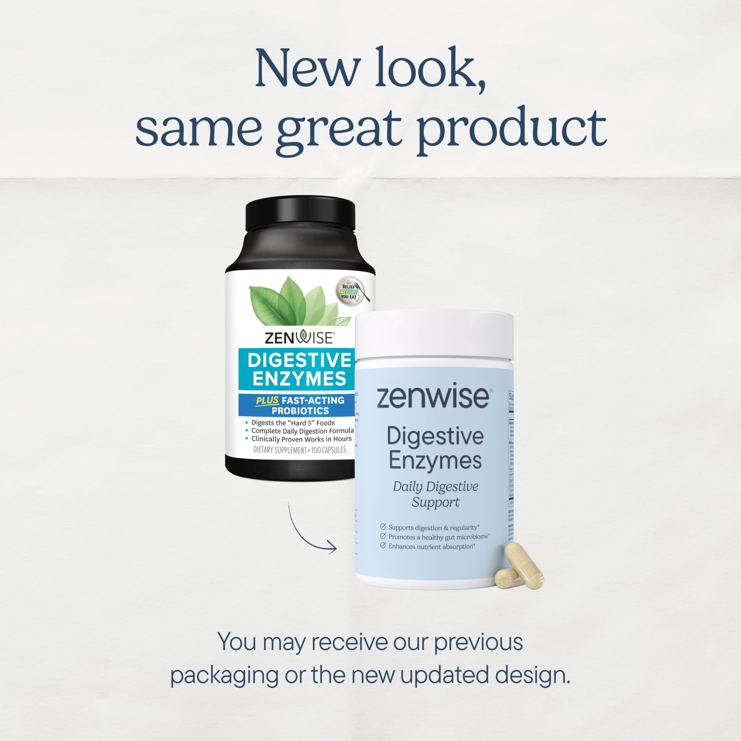 Zenwise Health Digestive Enzymes supplement facts label