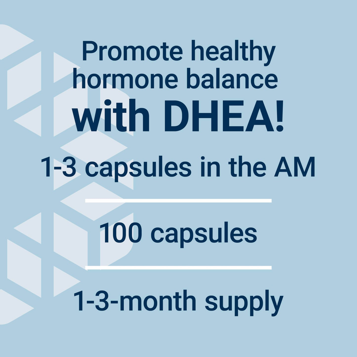 Life Extension DHEA bottle showing vegetarian capsule count