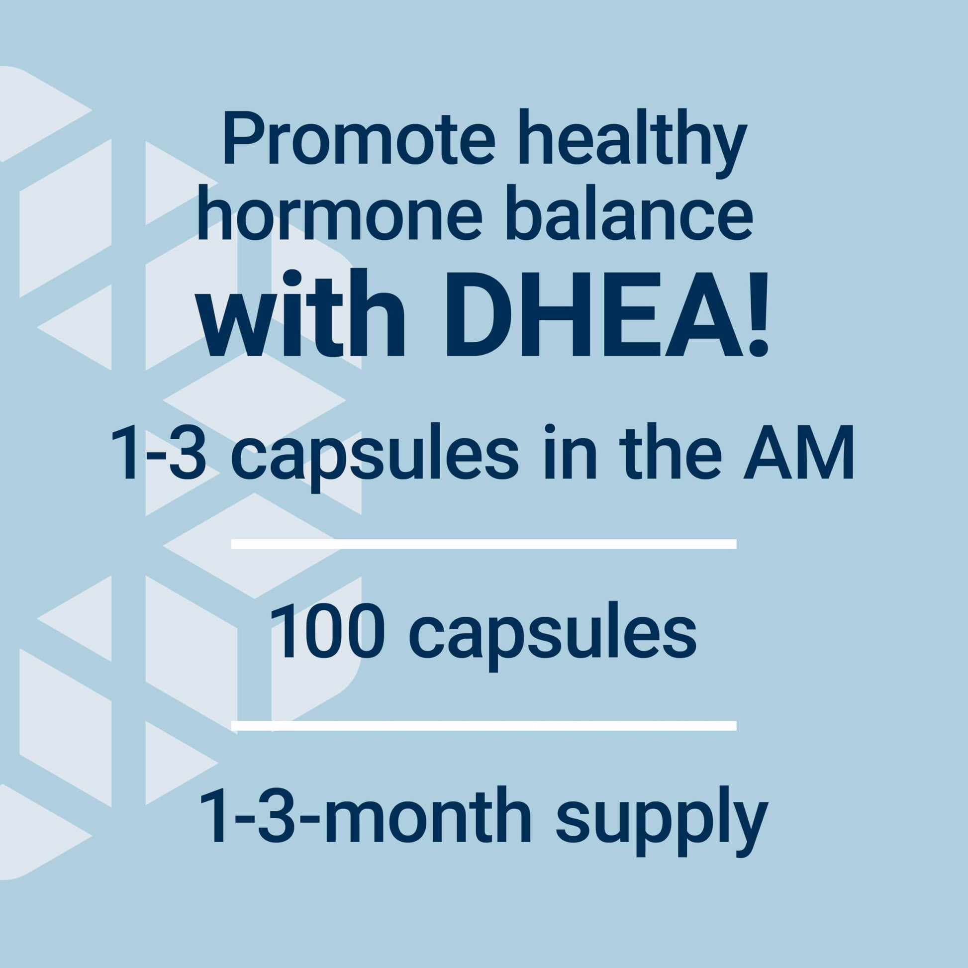 Life Extension DHEA bottle showing vegetarian capsule count
