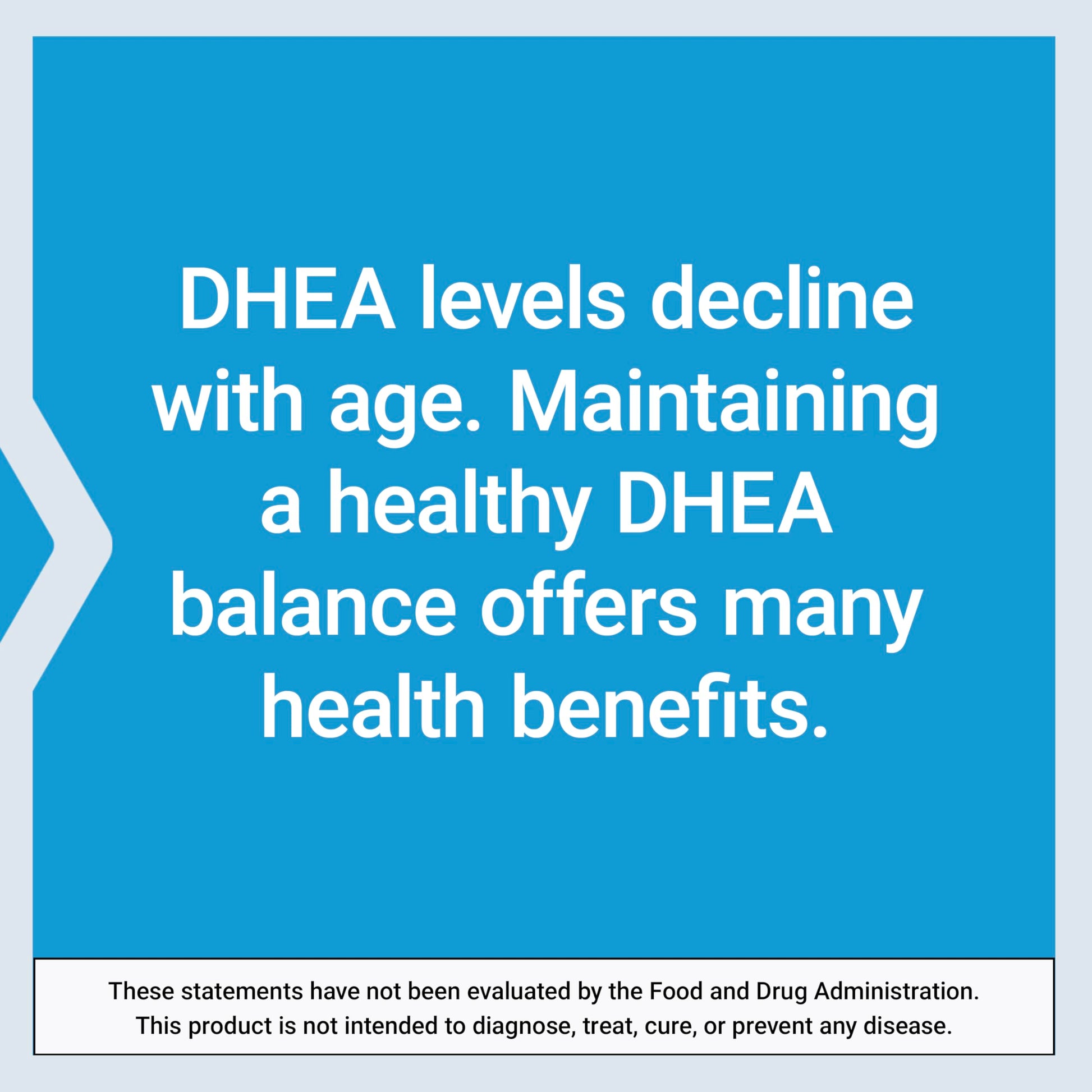Side profile of Life Extension DHEA hormone support bottle