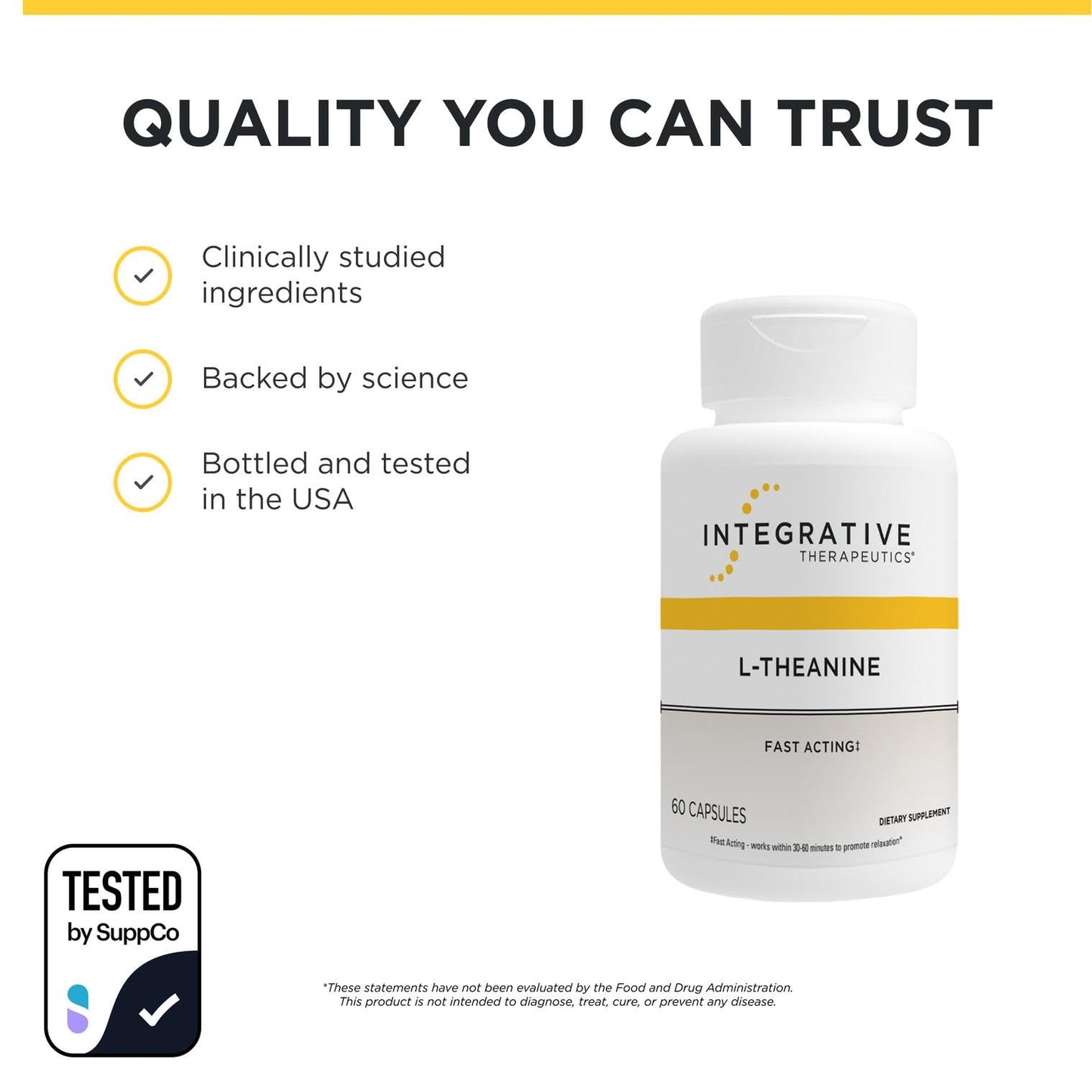 Vegan and gluten-free L-Theanine supplement by Integrative Therapeutics