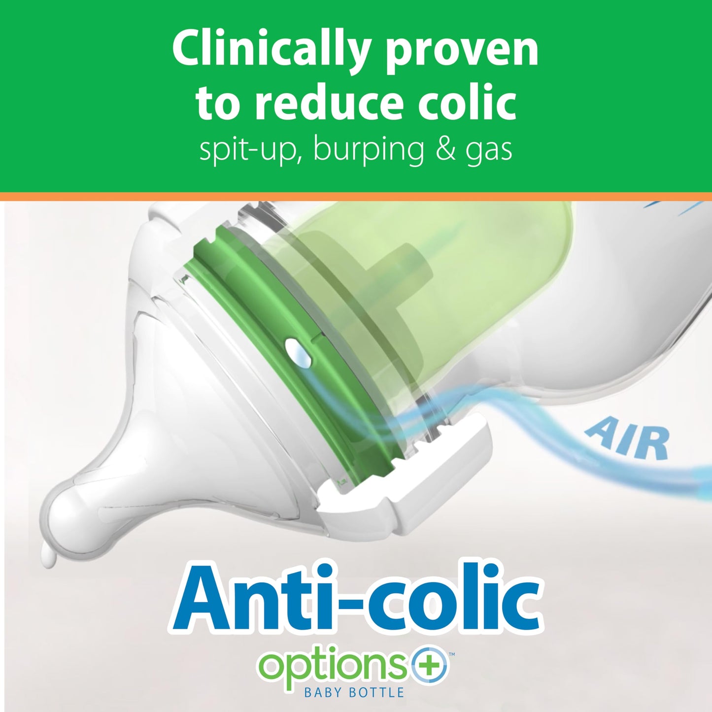 Three pack Dr. Brown's glass bottles with anti-colic vents