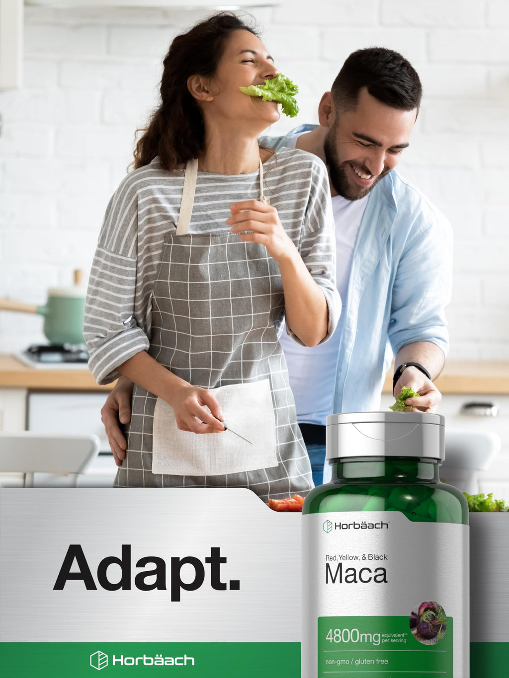 Horbäach Maca Root bottle for men and women