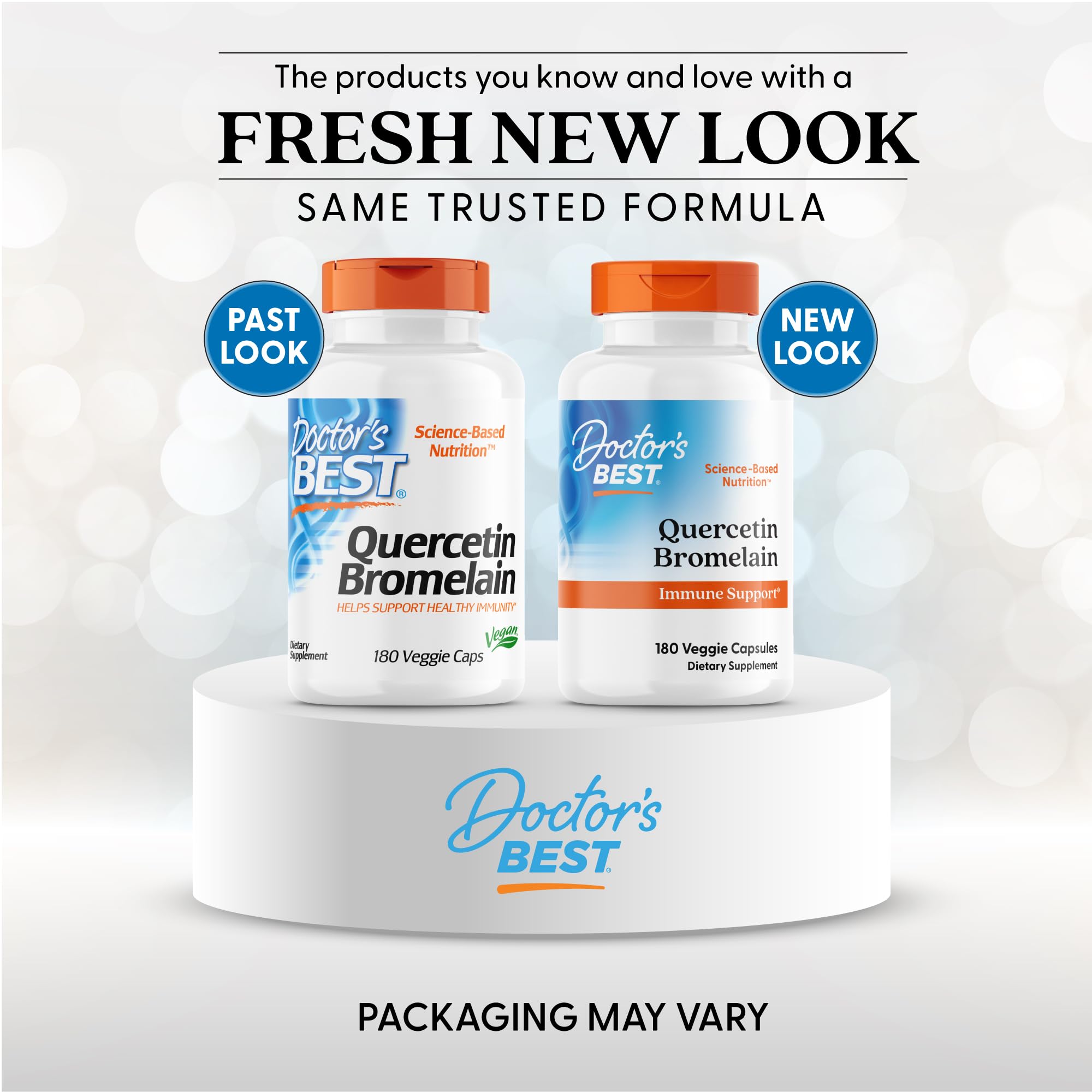 Doctor's Best Quercetin With Bromelain supplement bottle label details