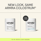 Armra unflavored colostrum dietary supplement label details