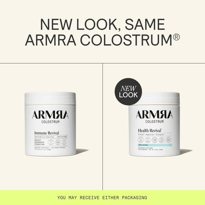 Armra Colostrum powder nutritional facts label