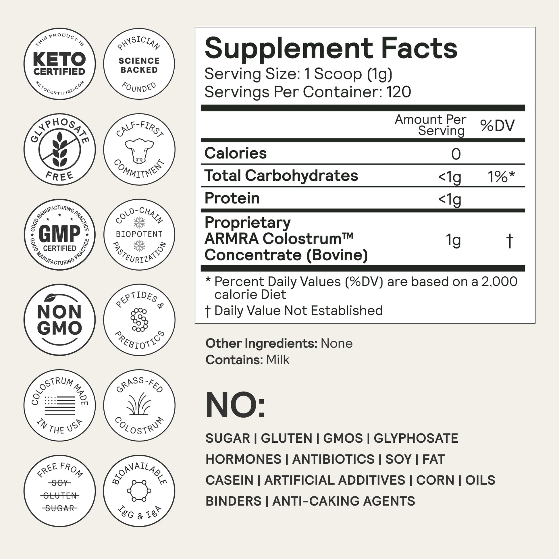 Premium Armra Colostrum supplement 120 servings