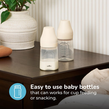 Spectra 160ml milk storage bottles side profile