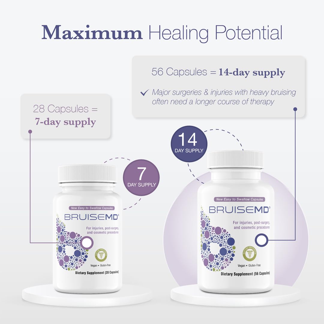 Side view of BruiseMD packaging with ingredient details