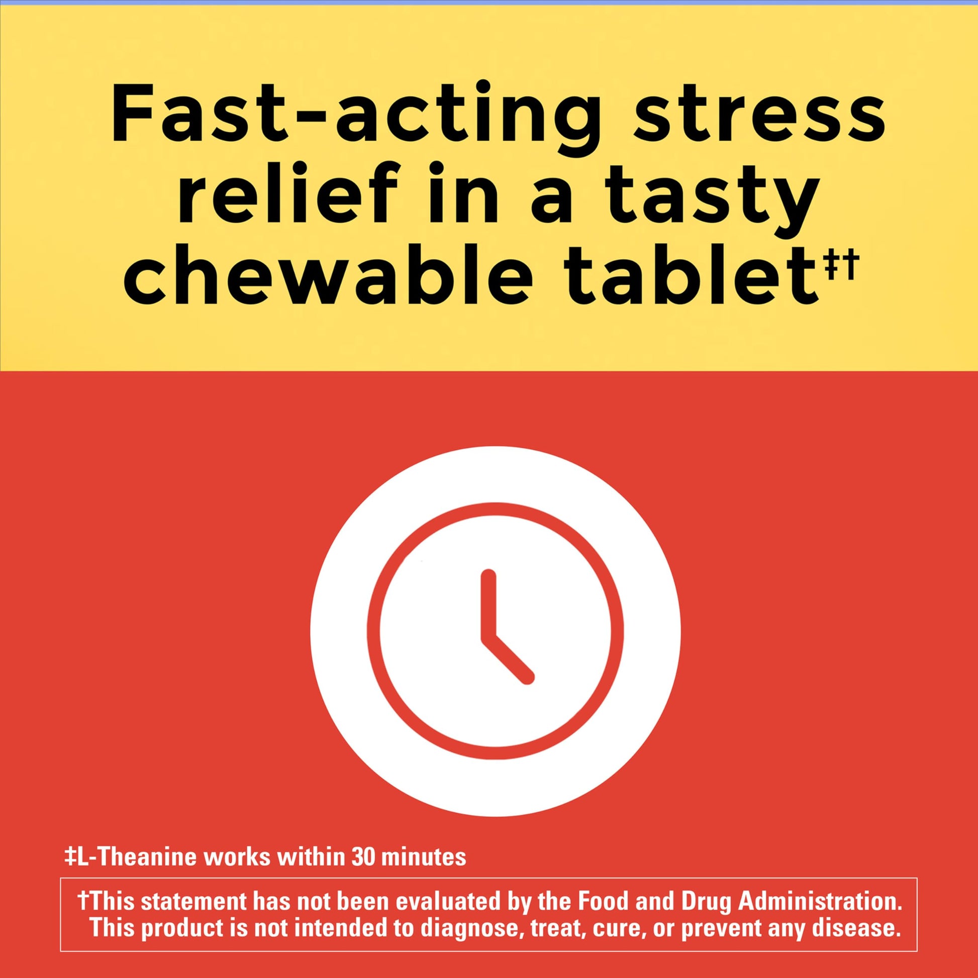 Tropical fruit flavored Nature Made L-Theanine chewable tablets