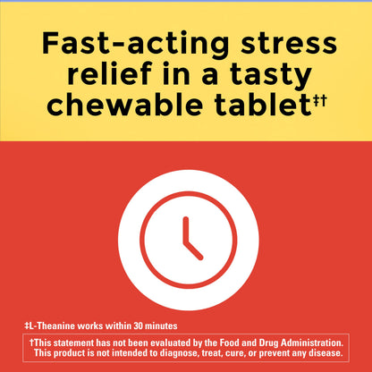 Tropical fruit flavored Nature Made L-Theanine chewable tablets