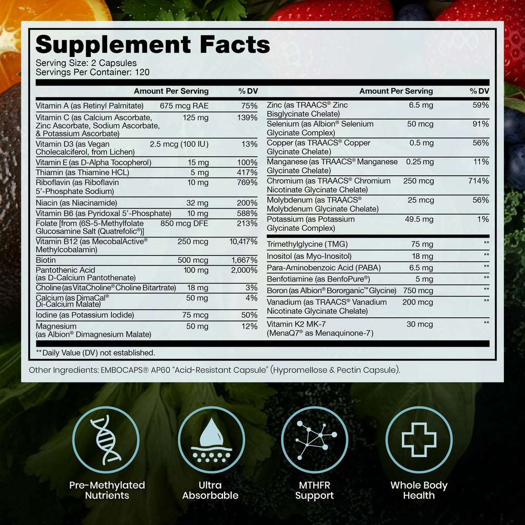 Pure Therapro Rx supplement capsule bottle nutritional supplement facts label