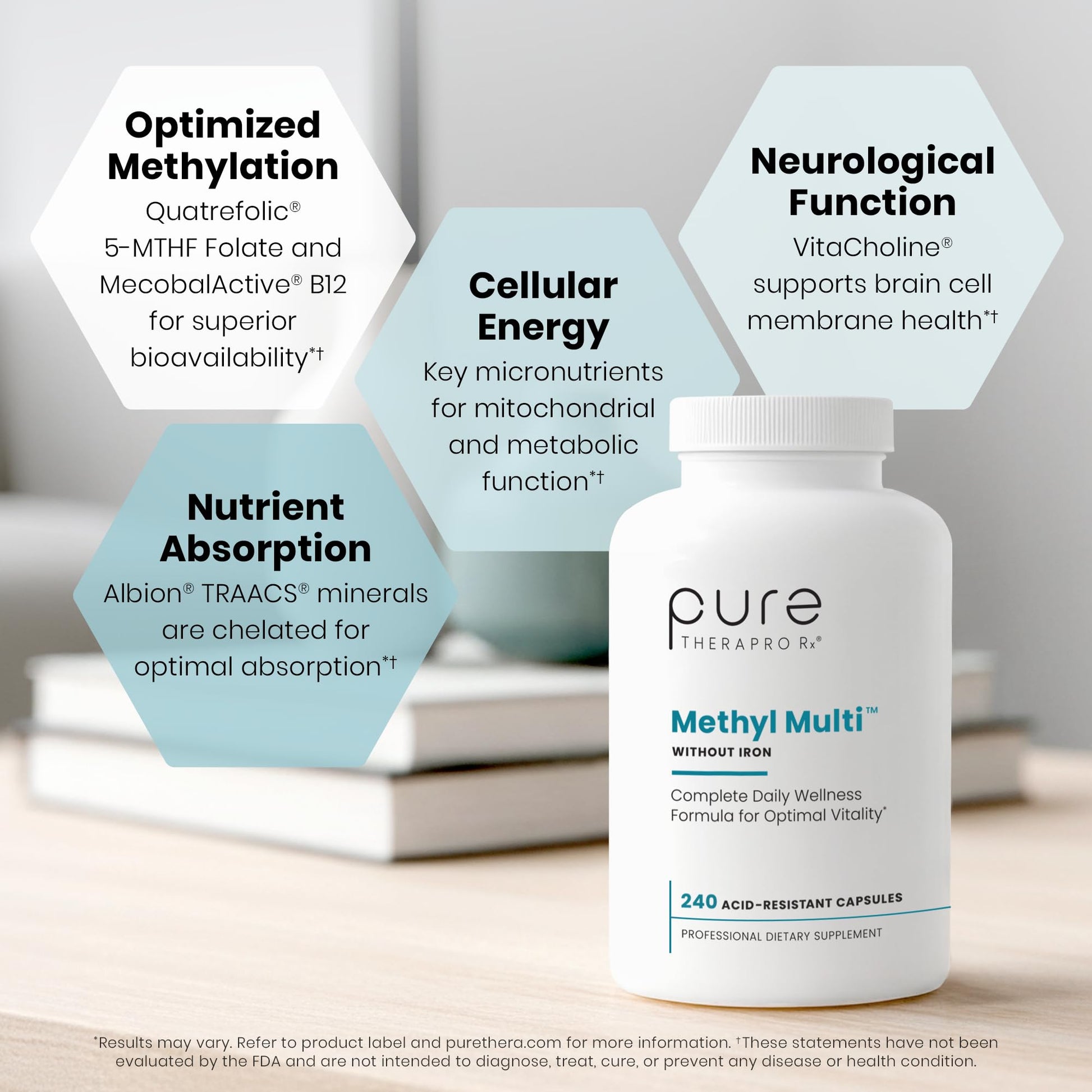 Pure Therapro Rx vegan multivitamin branding