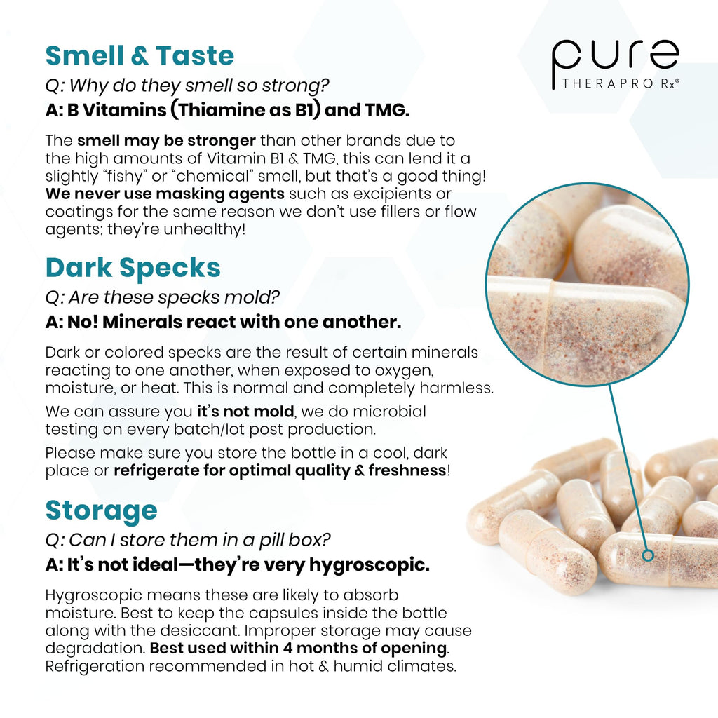 Pure Therapro Rx supplement box and bottle packaging layout