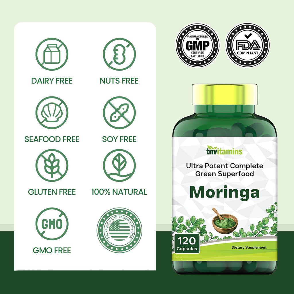 Herbalgrowth Tnvitamins Moringa Capsules safety seal and cap detail