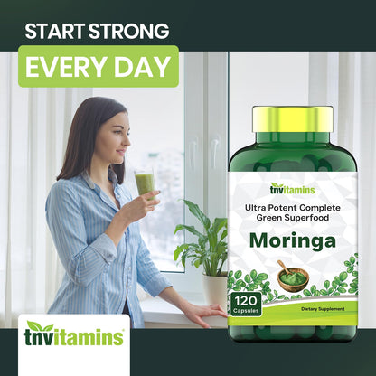 Authentic USA imported Moringa supplement 120 count bottle