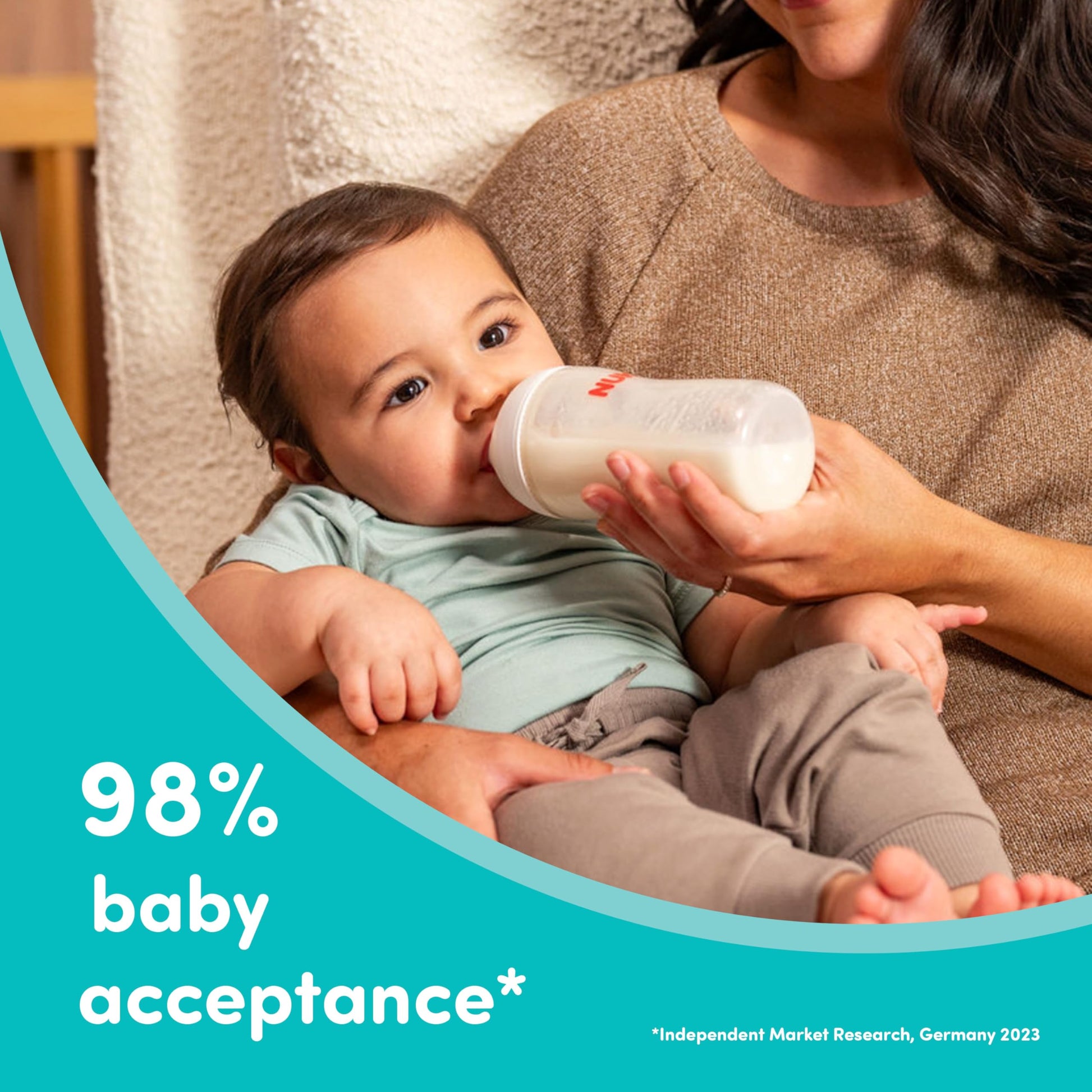 NUK infant feeding bottle twin pack imported from USA for newborns