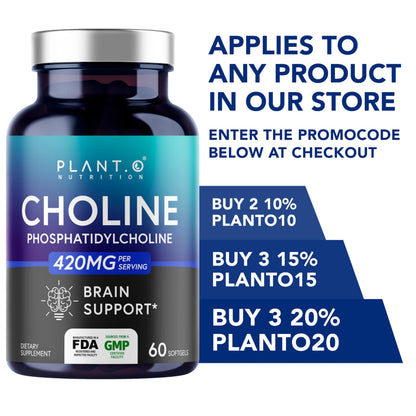 Premium imported Choline Phosphatidylcholine bottle
