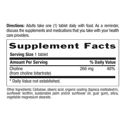 Close up of Country Life Choline vegan and gluten free certification