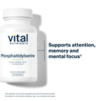 Vital Nutrients cognitive support softgels bottle back panel