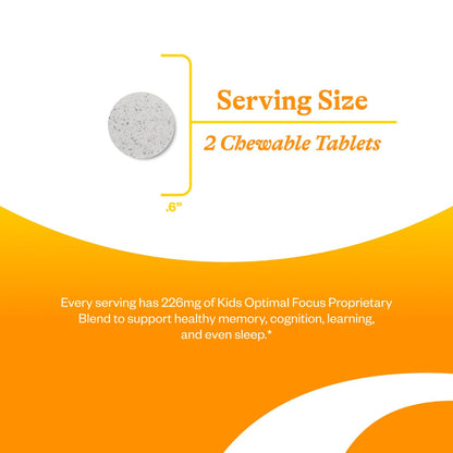 Back of Seeking Health Kids Optimal Focus bottle showing ingredients