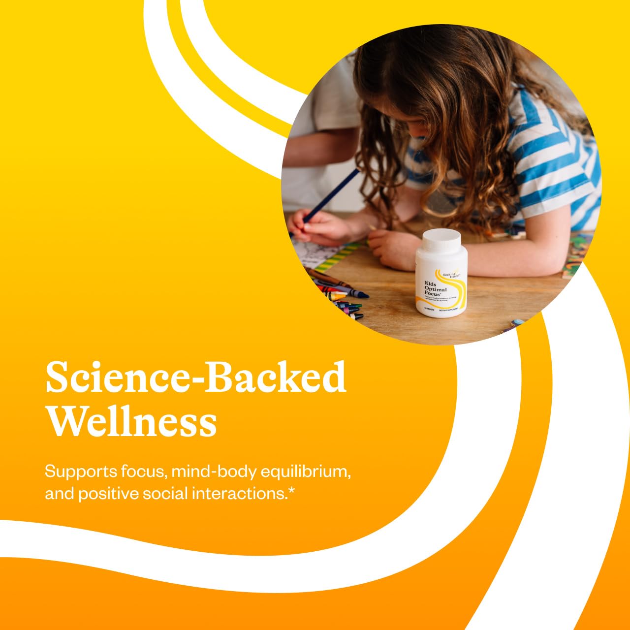 Side view of Seeking Health Kids Optimal Focus packaging