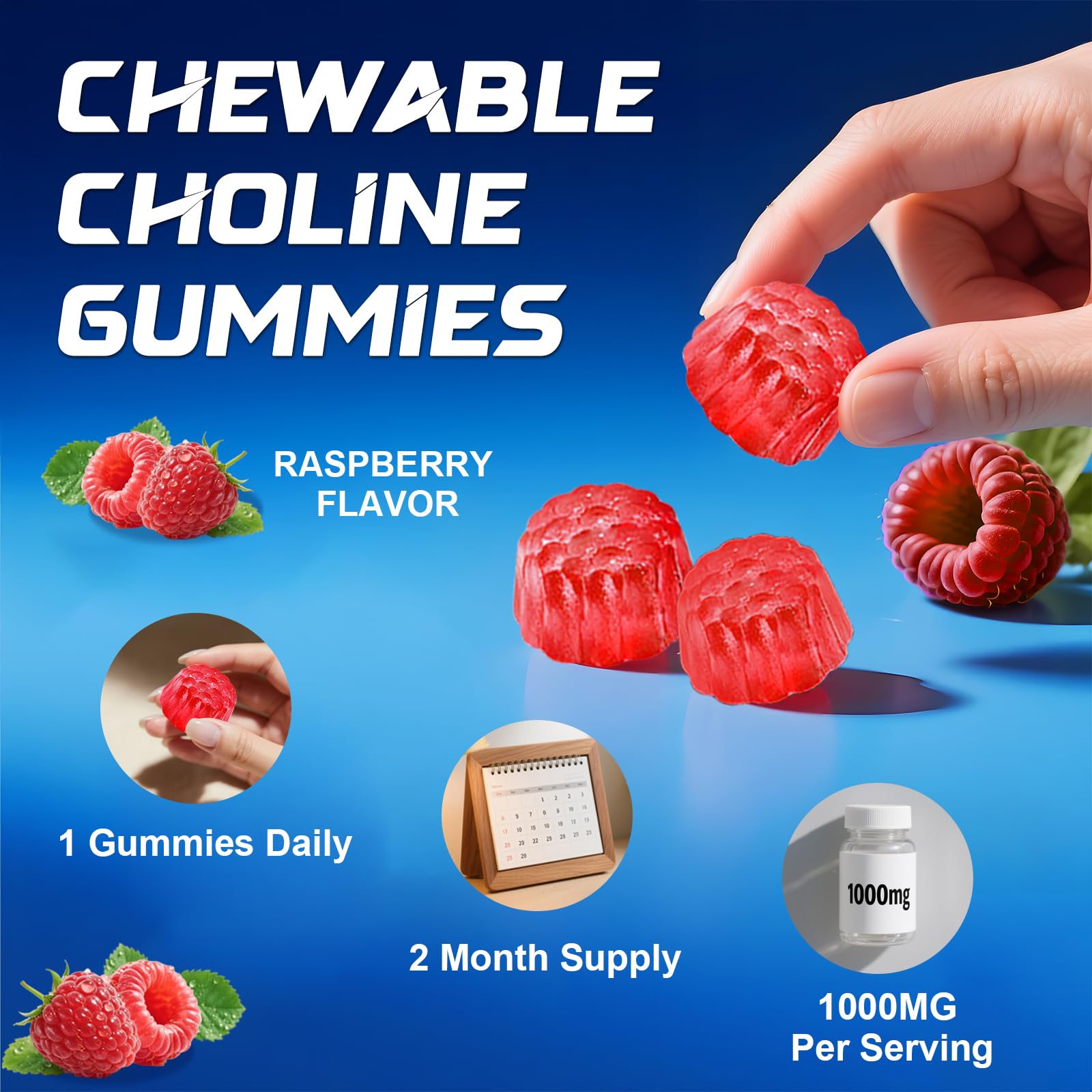 Abyssus 60 count Citicoline gummies bottle in professional setting