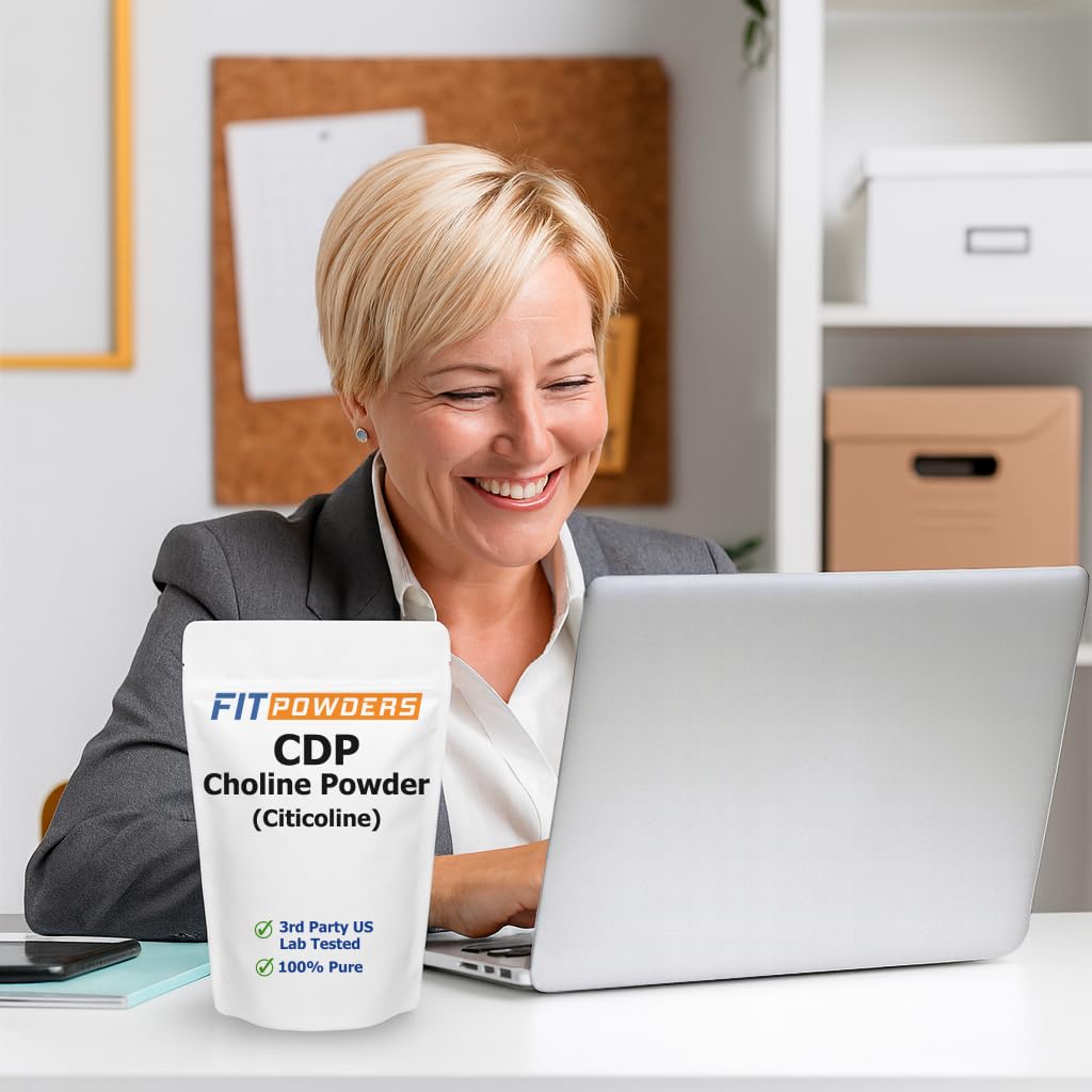 Supplement facts label detailing pure citicoline sodium ingredients