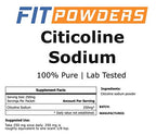 Included measuring scoop resting next to the pure powder pouch
