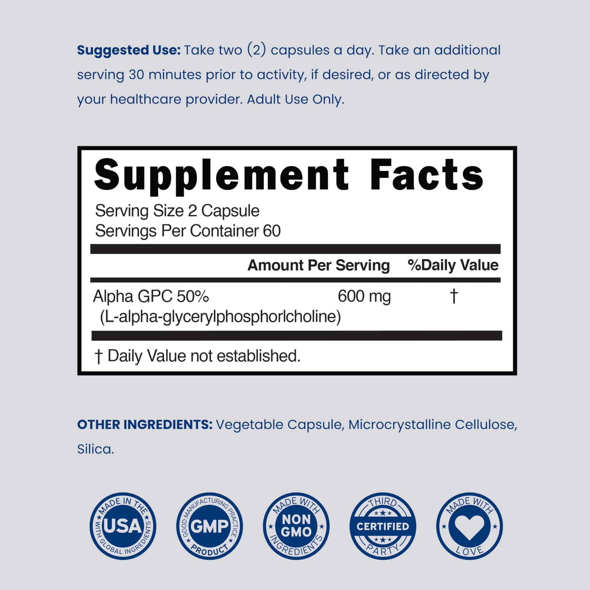 Authentic USA imported Dorado Nutrition brain health bottle