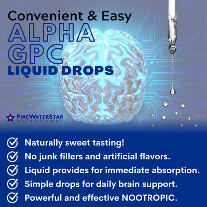 Premium liquid nootropic supplement in glass bottle