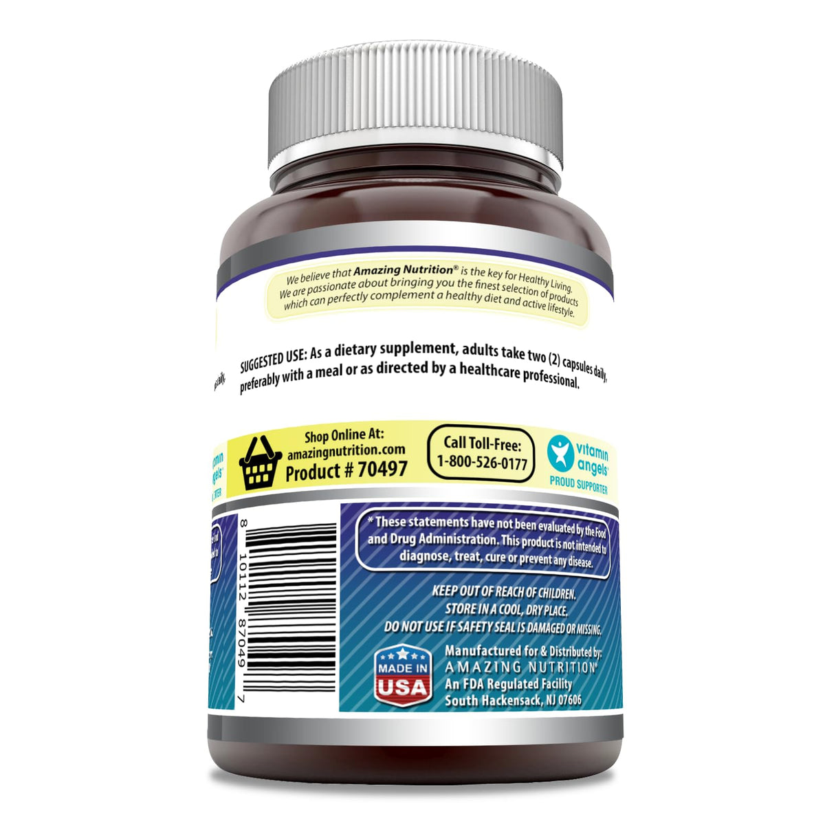 Amazing Nutrition Citicoline supplement facts nutrition label