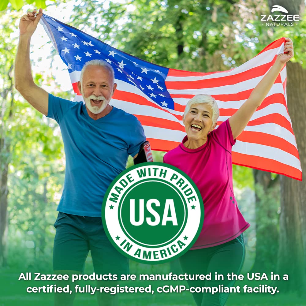 Zazzee brain health supplement bottle back nutritional facts