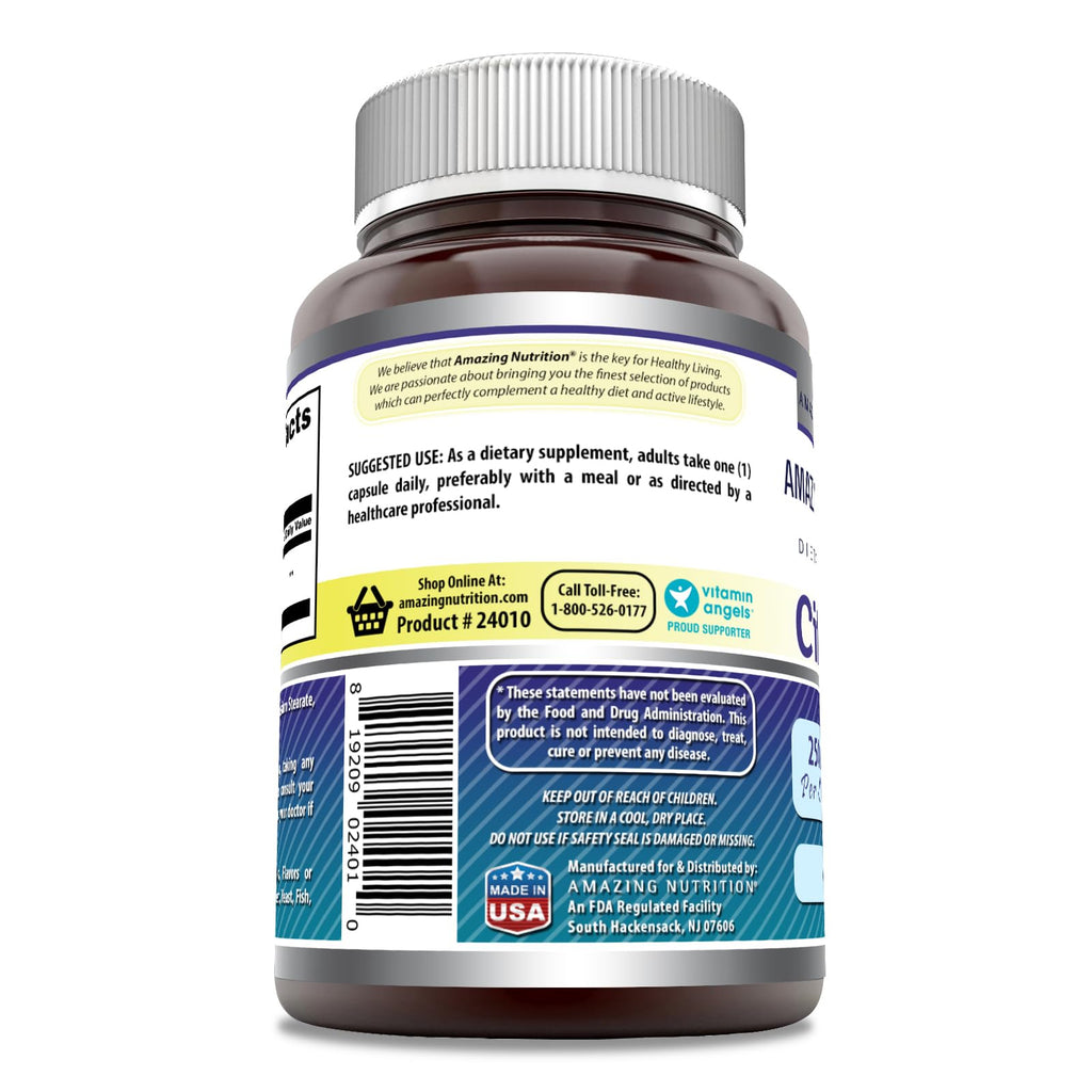 Amazing Nutrition Citicoline 60 capsules supplement label details
