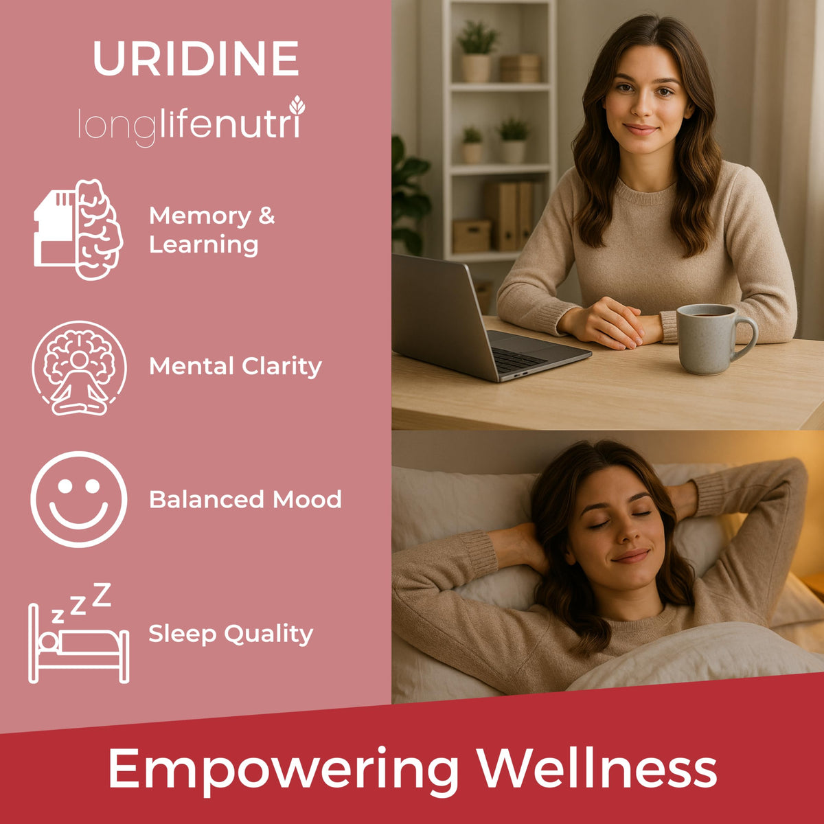 LongLifeNutri Uridine Monophosphate capsules close up