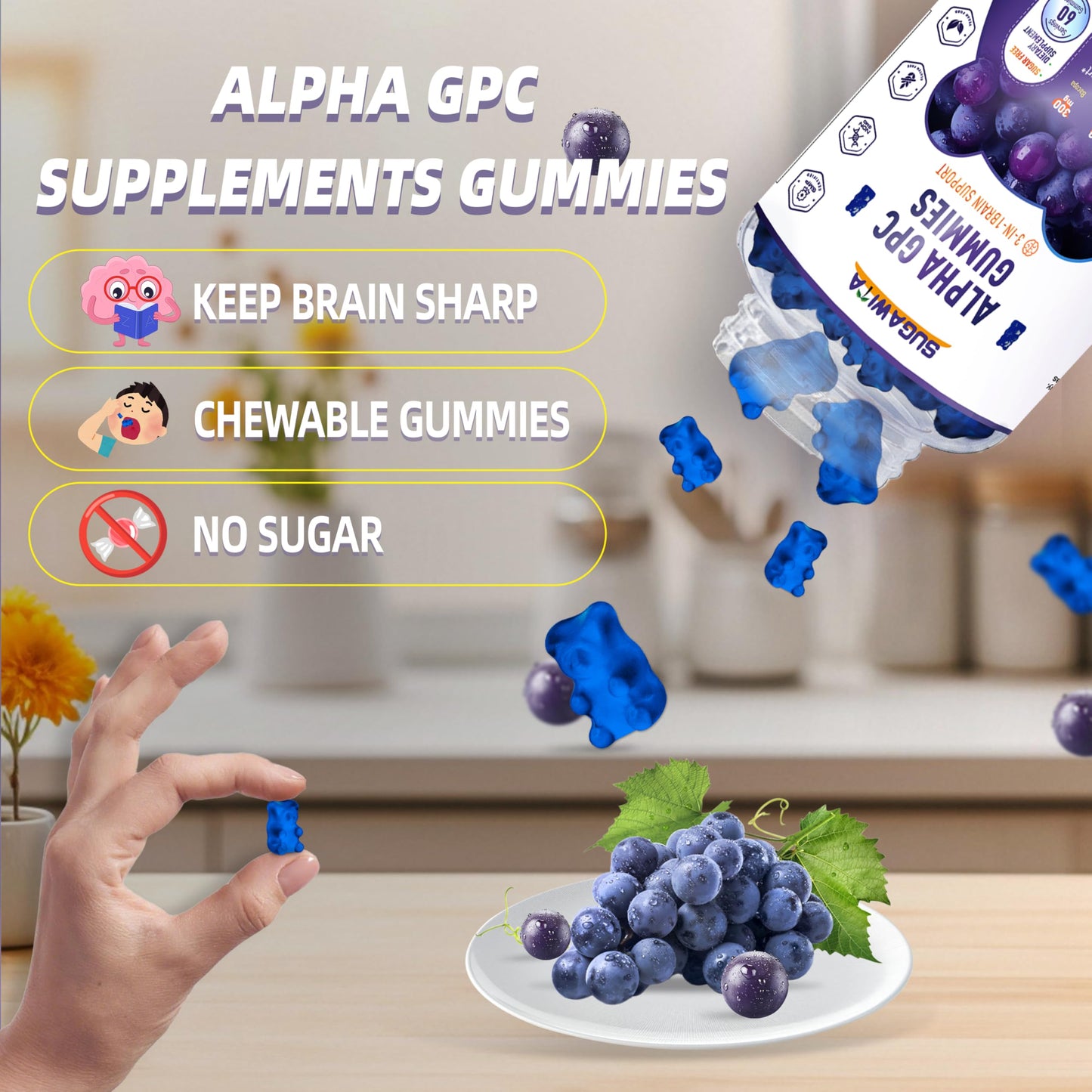 Sugawita cognitive support gummies lifestyle shot