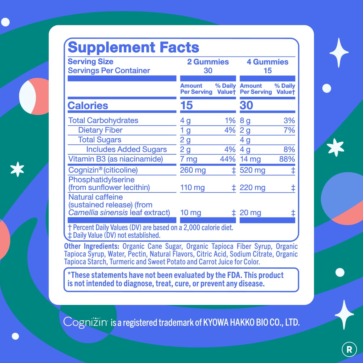 Premium imported packaging of FIRST DAY memory and clarity gummies for women