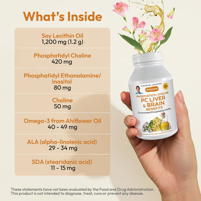 Andrew Lessman liver and brain health supplement bottle side profile
