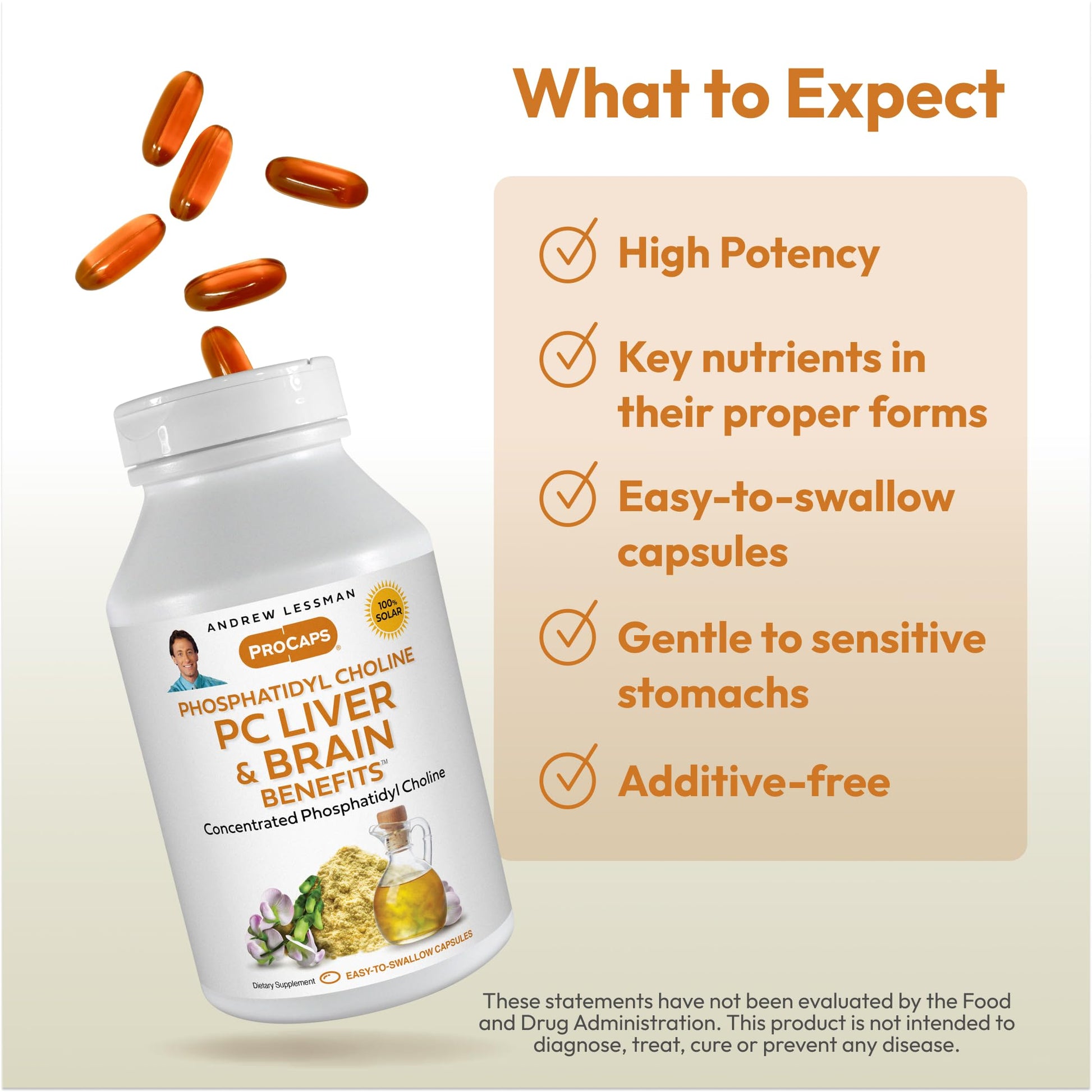 Authentic USA imported Phosphatidyl Choline softgels