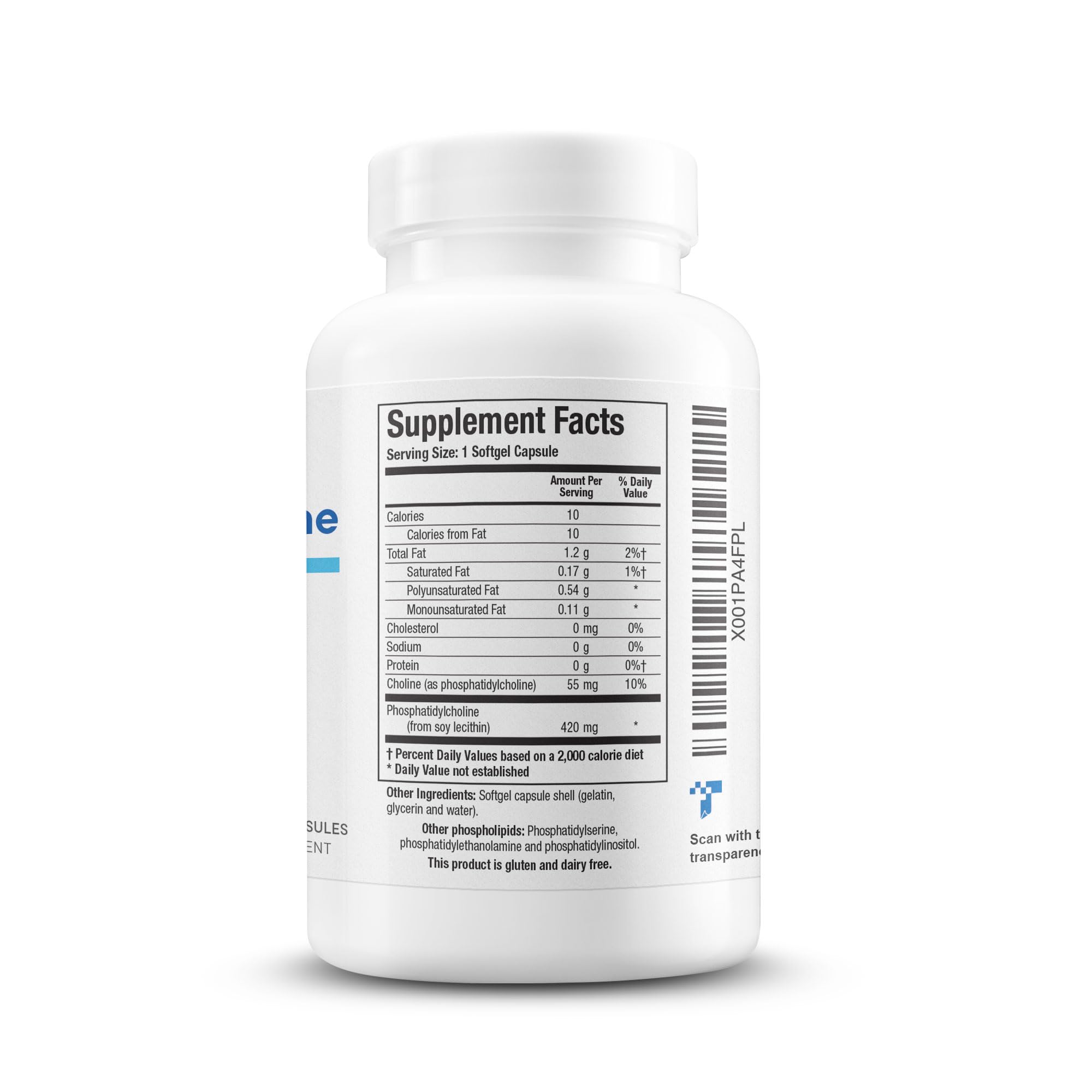 Biotics Research Phosphatidylcholine 100 softgel capsules packaging