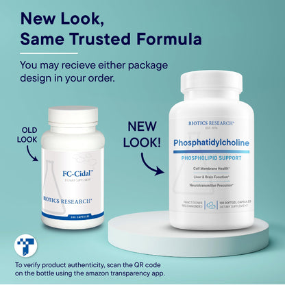 Biotics Research Phosphatidylcholine label details and ingredients